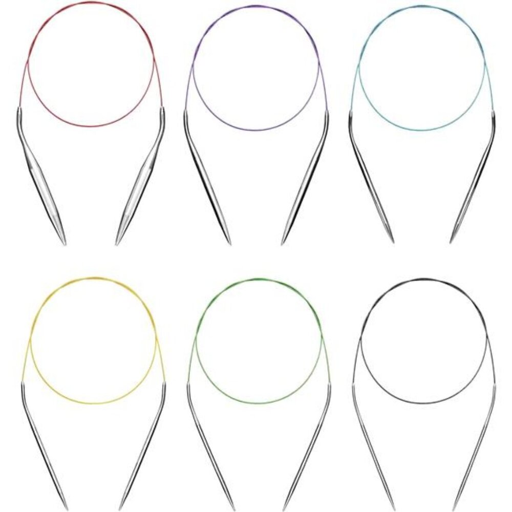 New Knitting Needles Set Round Needle Metal Magic Loop 40 Inch Size 15 11